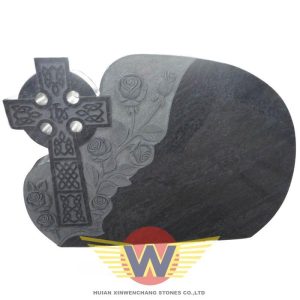 Serene Cross Granite Tombstone
