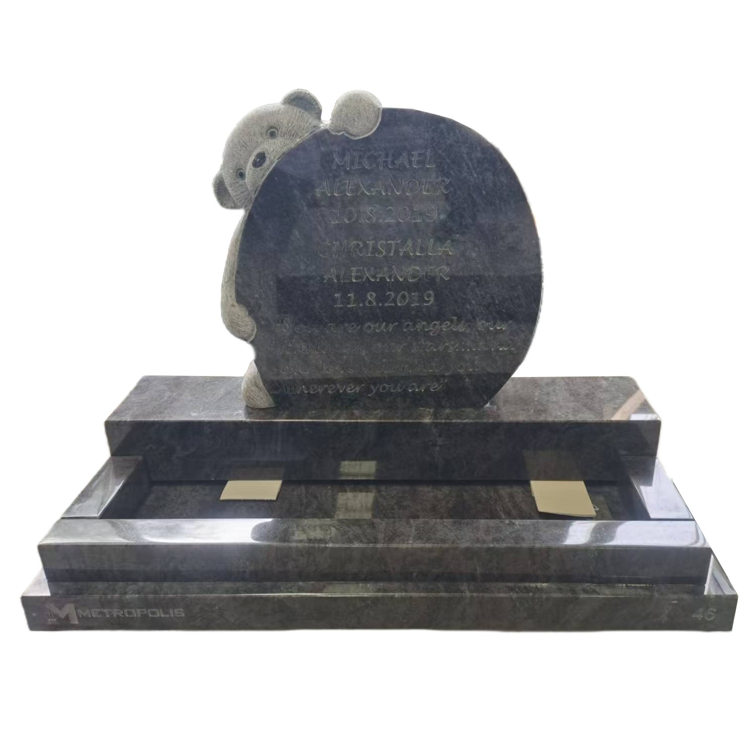 Peeking Teddy Bear Children's Memorial